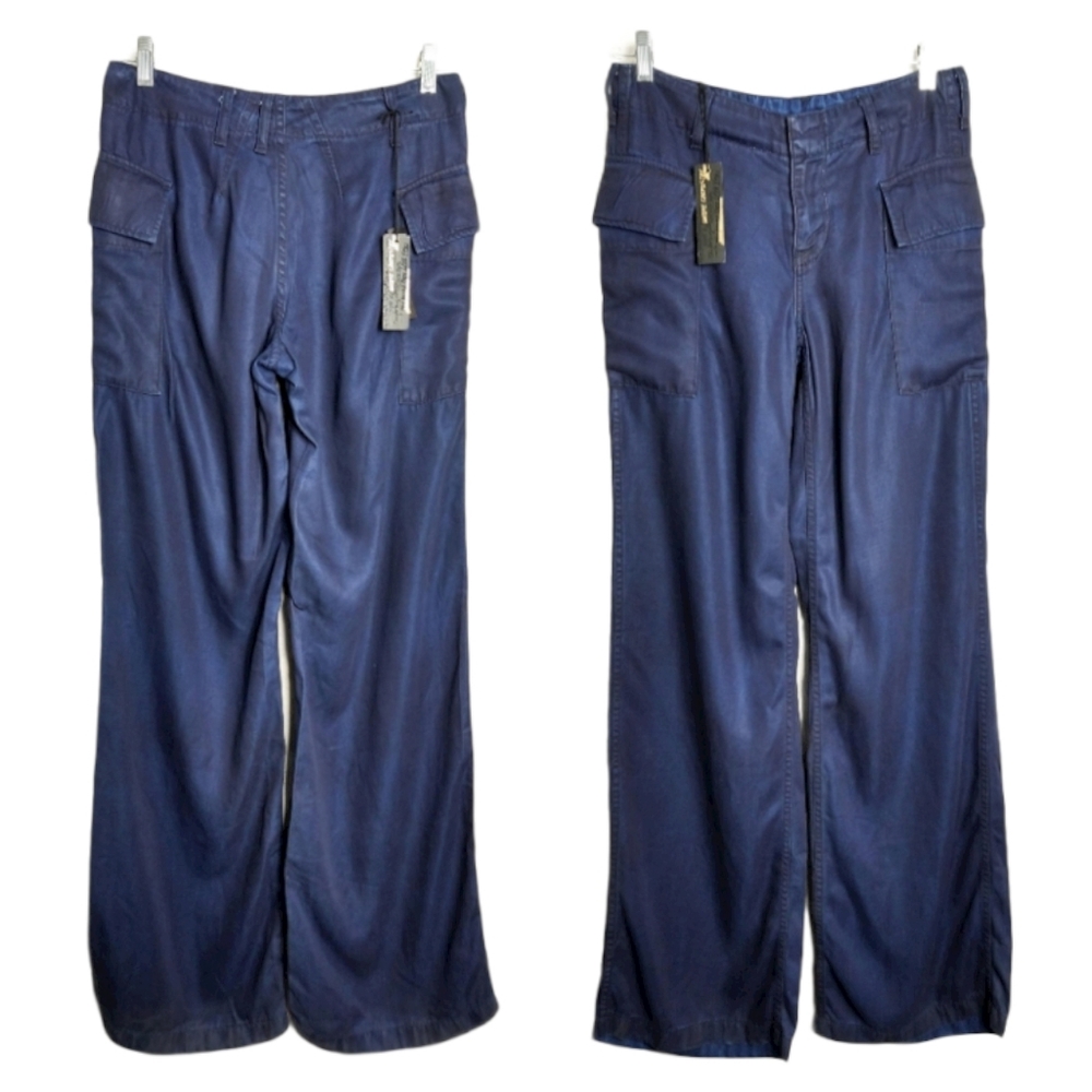 VTG Y2K Resin NYC Zephyr Wide Leg Tencel Pants